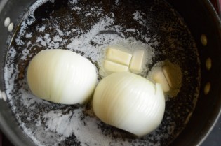 onion with butter